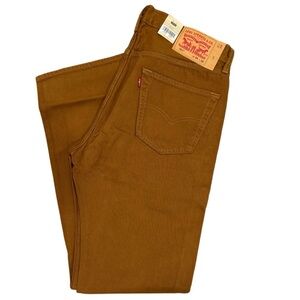 Levi's 501 Jeans Original Button Fly Color Mustard Brown